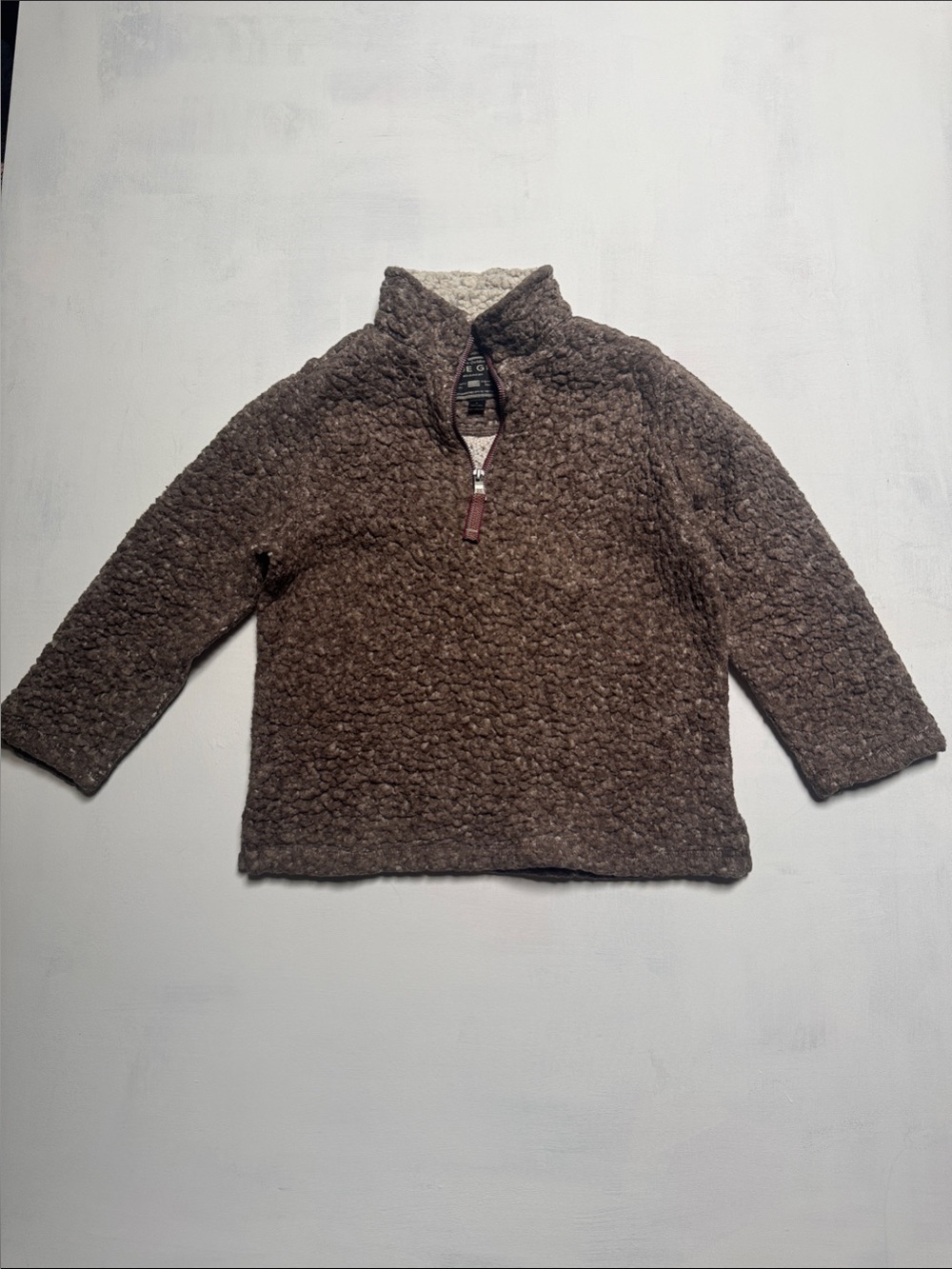 True Grit Brown Sherpa-Lined Pullover